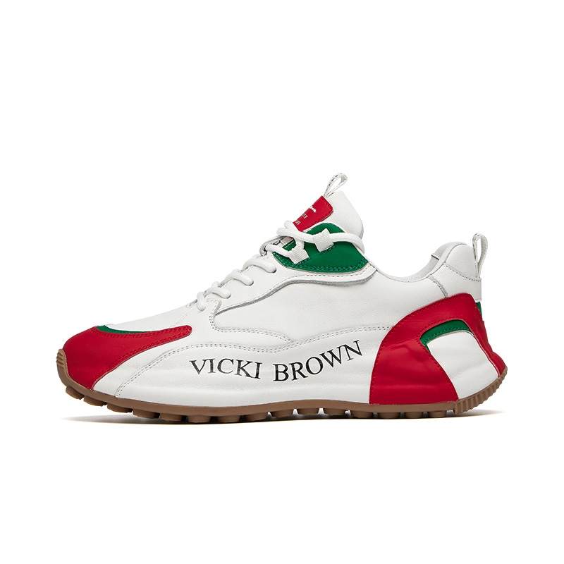 VICKI BROWN Business Casual Shoes Leather Low top Chunky Sneakers Men's Multicolor