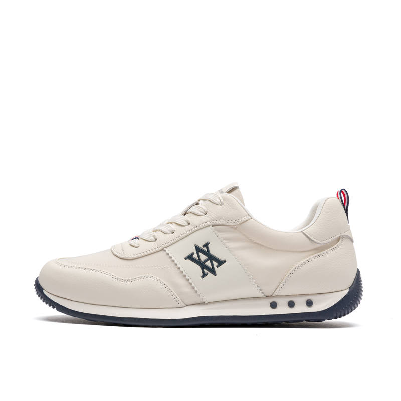AQUASCUTUM Top Grain Cow Leather Low top Casual Shoes Men's White