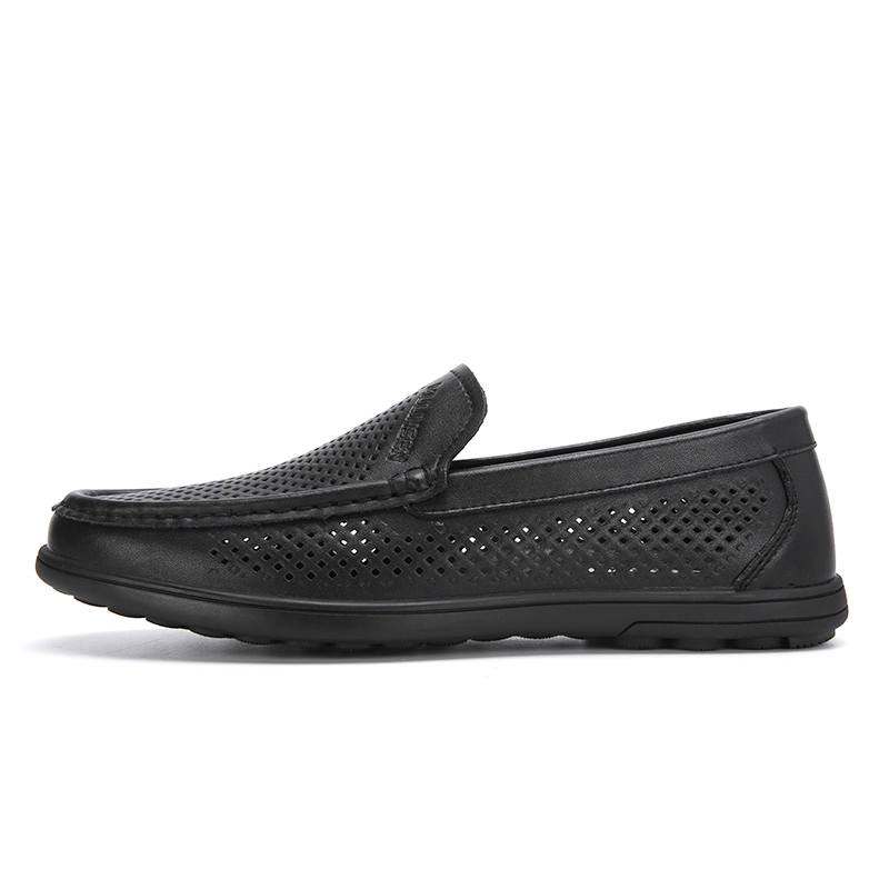 Mulinsen Cow Split Leather Casual Shoes Men's Black