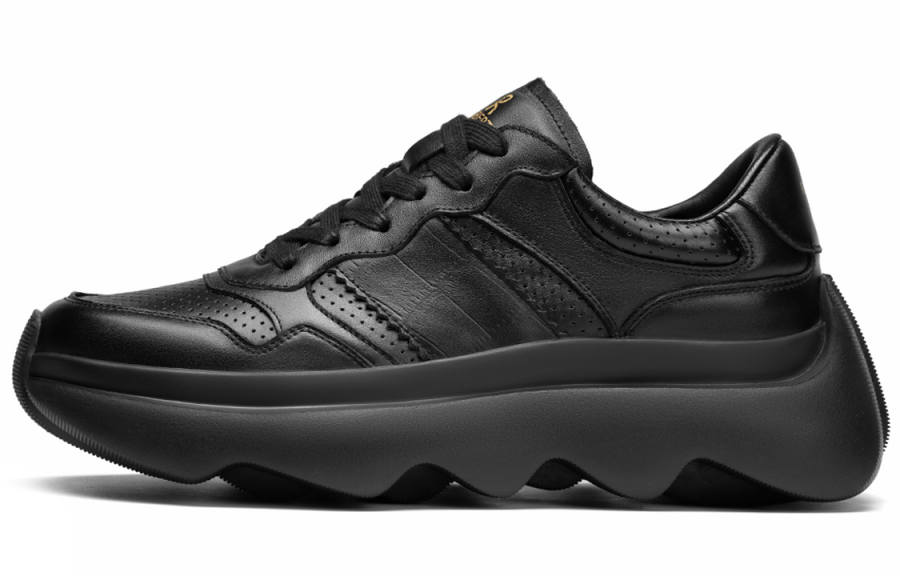 ROBERTA DI CAMERINO Cow Leather Chunky Sneakers Men's Black