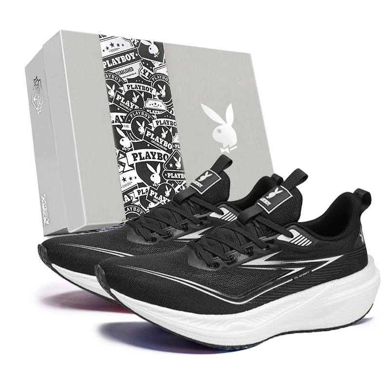 Playboy Low top Marathon Running Shoes Men's Black Box Included
