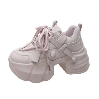 SHUAIPAOYANG Microfiber Leather Slip Resistant Slip Resistant Low top Chunky Sneakers Women's