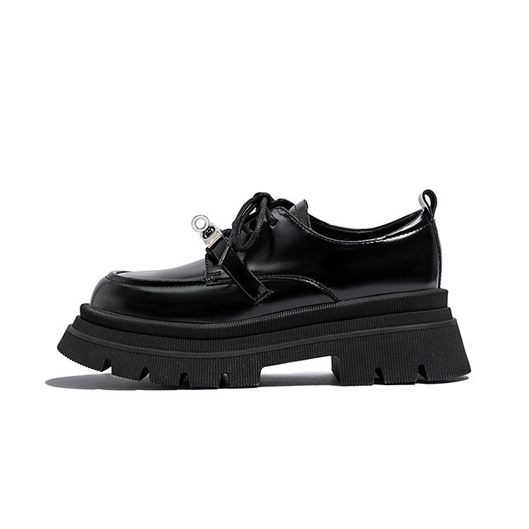 LAOMIAO Cow Split Leather Loafers 5cm Women's