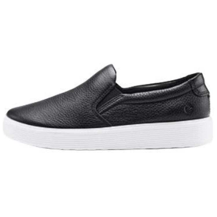 Ecco Soft Cool Cow Leather Slip Resistant Slip Resistant Low top Skateboard Shoes Women's Black