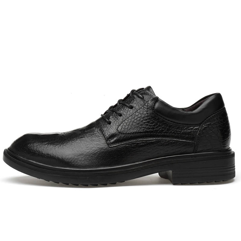 GONGNIULEITING Top Grain Cow Leather Fashion Dress Shoes Men's Black