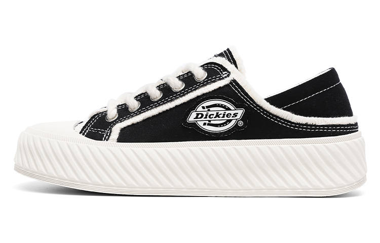 Dickies 100th Anniversary Anti-Slip Wear-Resistant Lightweight Breathable Low-Top Canvas Shoes Unisex Black White