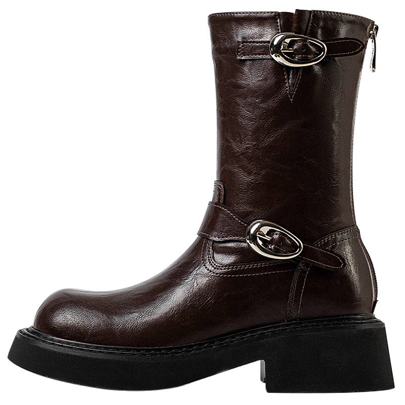 MIAOLV Synthetic Leather Ankle Boots Women's