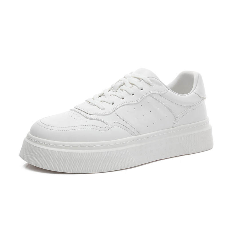 ZUOSAISI Top Grain Cow Leather Low top Casual Shoes Men's White