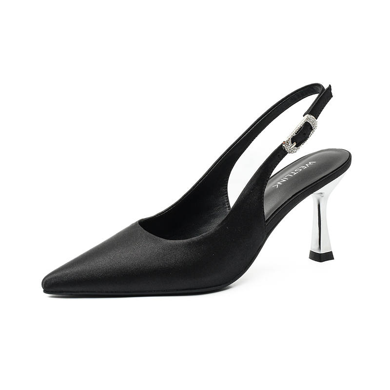 WESTLINK Fabric Slim Heel High Heels 7.5cm Women's