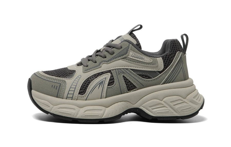 FOREVER 21 Abrasion Resistant Slip Resistant Low top Chunky Sneakers Women's Gray