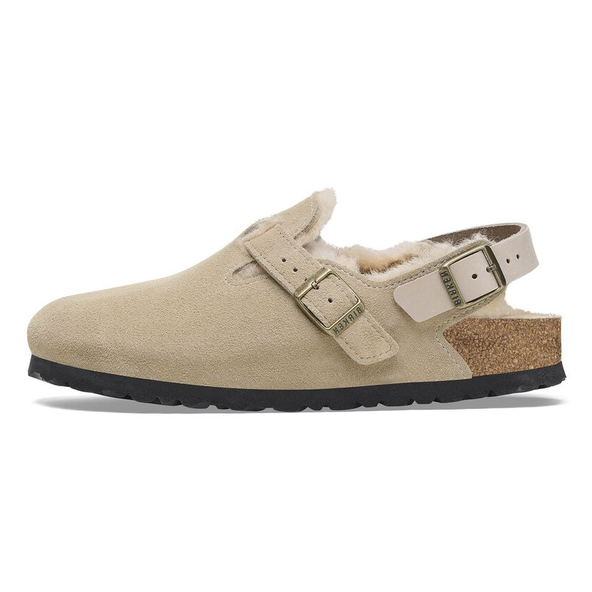 Birkenstock Tokio Shearling Low top Casual Shoes Unisex Taupe Regular