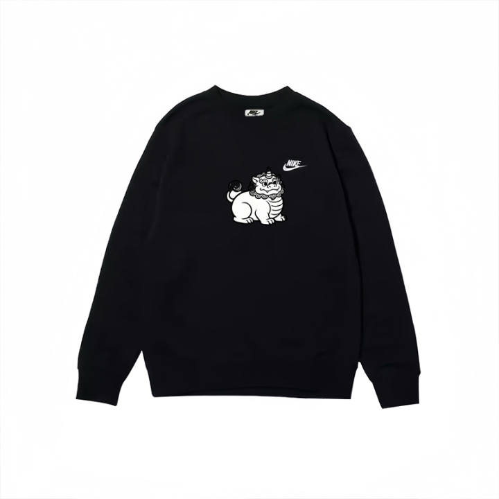 Nike Nike Sweatshirts Men's Black Crew Neck Moderate Regular
