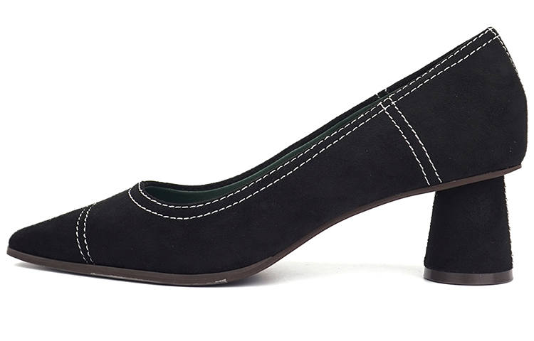 RANDA Fabric Chunky Heel High Heels 5.5cm Women's