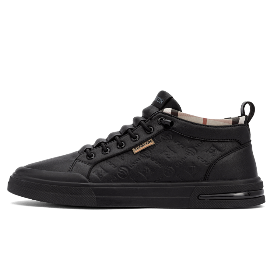 YEARCON YEARCON Comfortable Round Toe Mid top Skateboard Shoes Men's