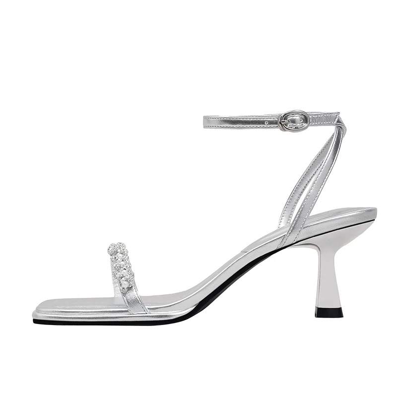 CZRSK CZRSK One Strap Sandals Women's Silver