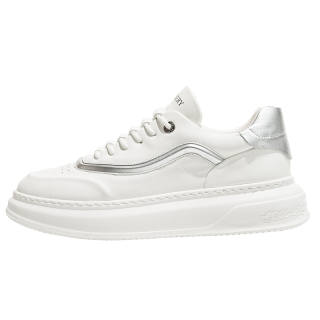 Floddiery Cow Split Leather Casual Shoes Men's White