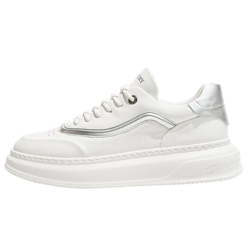 Floddiery Cow Split Leather Casual Shoes Men's White