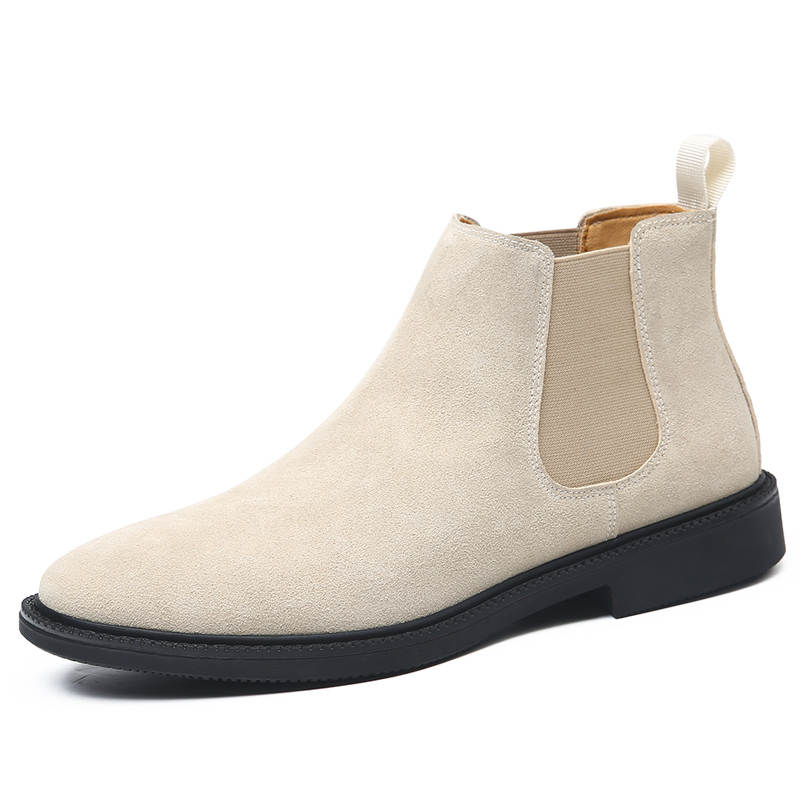 KACHILANG Cow Suede Short Chelsea Boots Men's