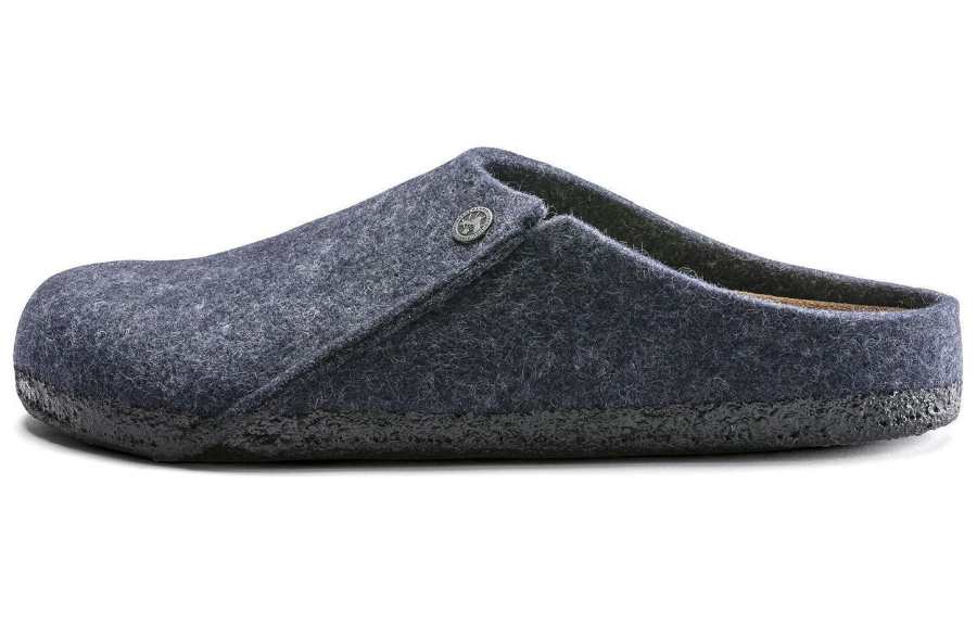 Birkenstock Zermatt Soft And Comfortable Closed Toe Slippers Unisex Dark Blue Narrow