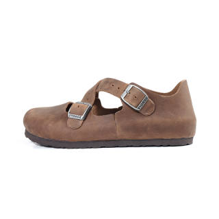 DONGYUANWUZUO Top Grain Cow Leather Platform Mary Jane Shoes Women's