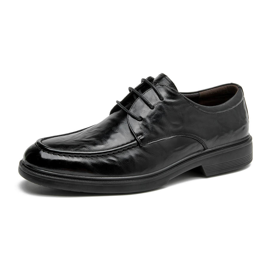 AOKANG Top Grain Cow Leather Casual Leather Shoes Men's Black