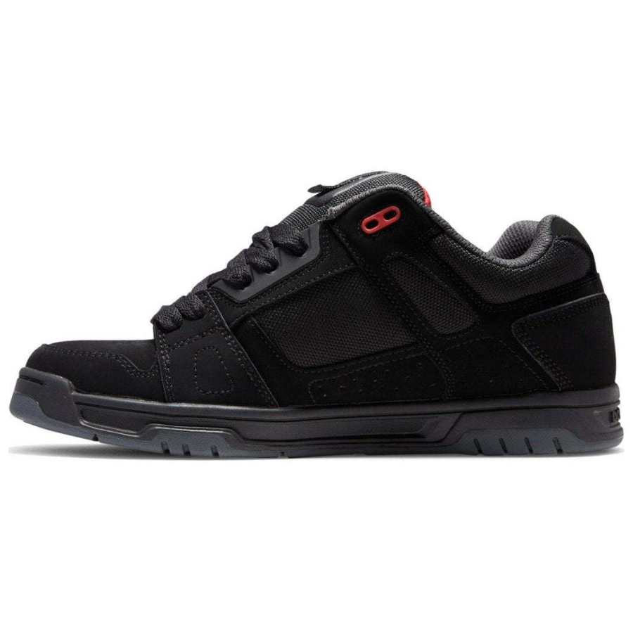 DCSHOES DC Shoes Leather Low top Skateboard Shoes Men's Black Red