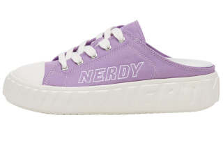 Nerdy Canvas Shoes Unisex Low Top Purple