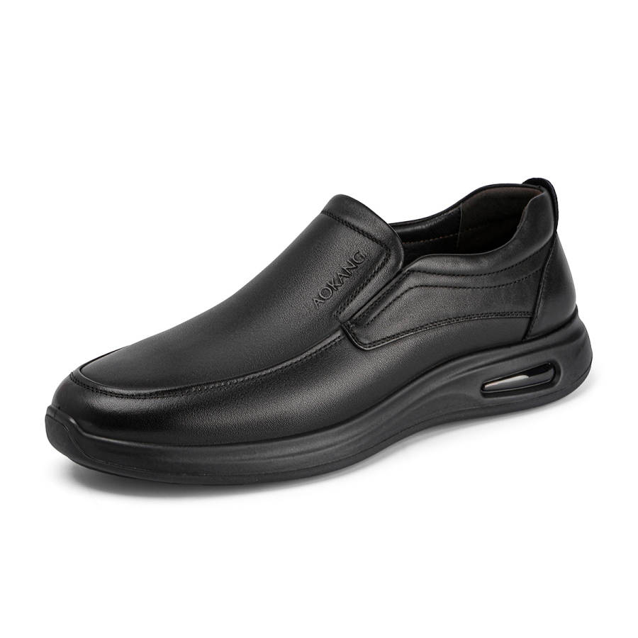 AOKANG Casual Leather Shoes Men's Black