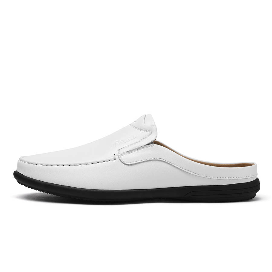 Mulinsen Rubber Sole Odor Resistant Closed Toe Slippers Men's