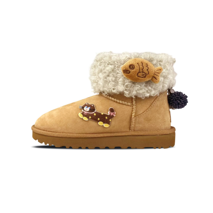 UGG CLASSIC CLEAR MINI BNK Conger Eel Sheepskin Short Snow Boots Women's