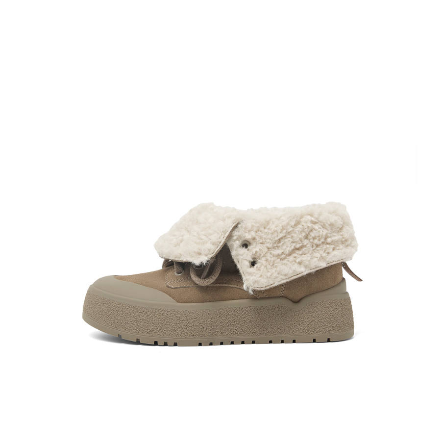 COMELY Fleece Lined Ugly And Adorable Niche Snow Boots Women's