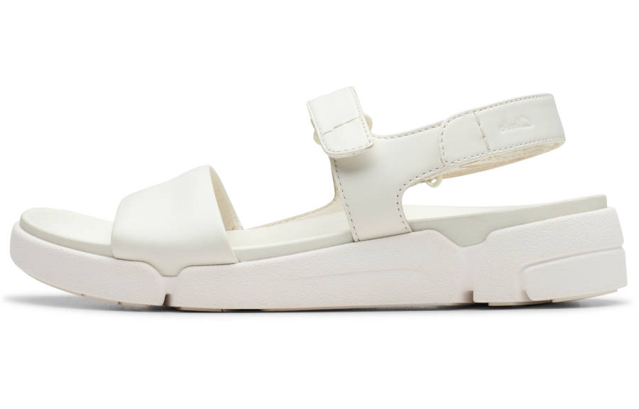 Clarks Sheepskin Beach Sandals Women's White