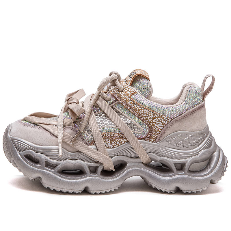 JIEZHOU Breathable Low top Chunky Sneakers Women's