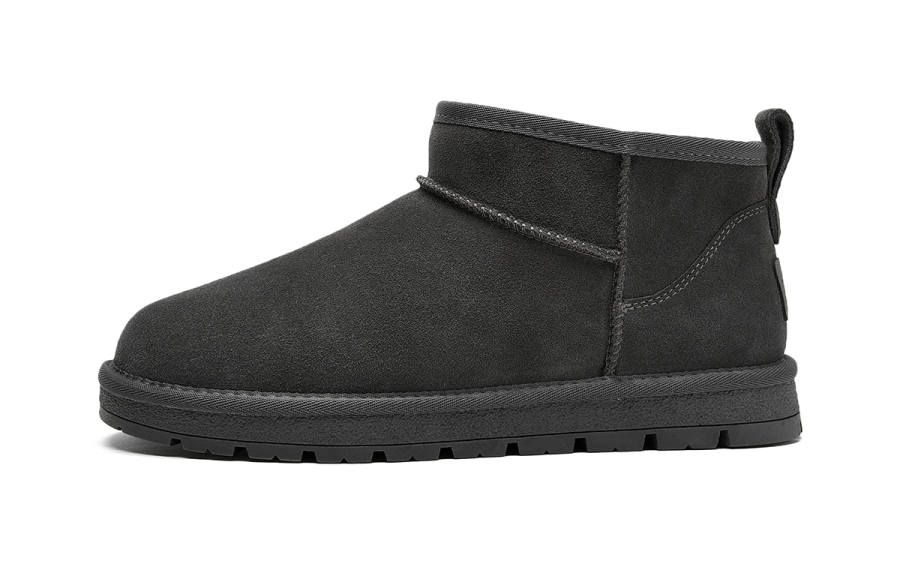 HLA HLA Cow Split Leather Fleece Lined Thermal Comfortable 9cm Snow Boots Men's