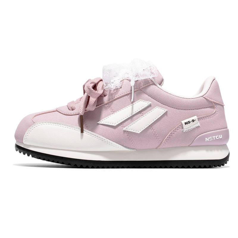 NSTCU Synthetic Leather Slip Resistant Support Slip Resistant Support Low top Casual Shoes Unisex Pink
