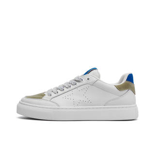AOXIANG Top Grain Cow Leather Coverage Low top Skateboard Shoes Men's White
