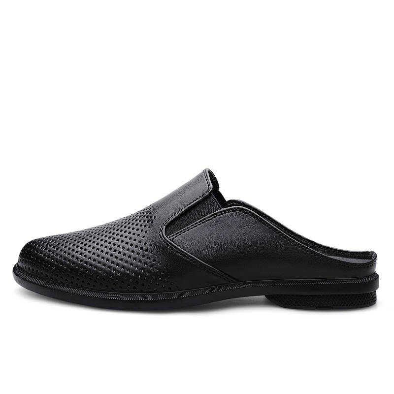 GONGNIULEITING Abrasion Resistant Slip Resistant Abrasion Resistant Slip Resistant Closed Toe Slippers Men's Black