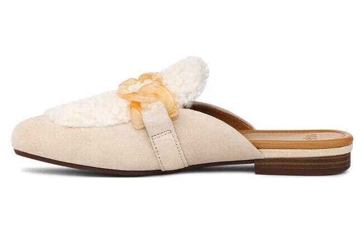 UGG UGG Janaya Shearling Stylish Sandal Women's Almond White