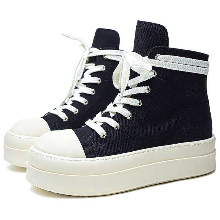 NIANZOUSUO Slip Resistant Slip Resistant High top Skateboard Shoes Unisex Black