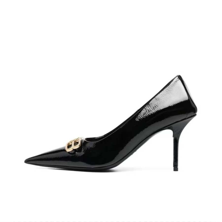 Xingdiman Pu Slim Heel High Heels Women's Black