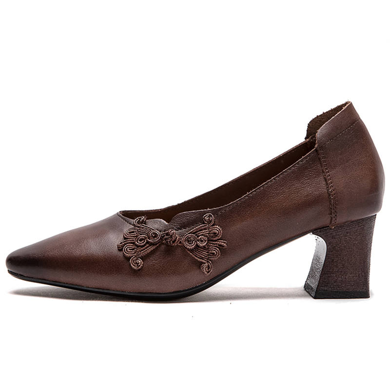 JIEZHOU Top Grain Cow Leather Casual Shoes 5CM Women's