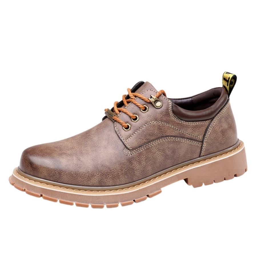 KACHILANG Men's Casual Shoes Men's Low Top Brown/Gray