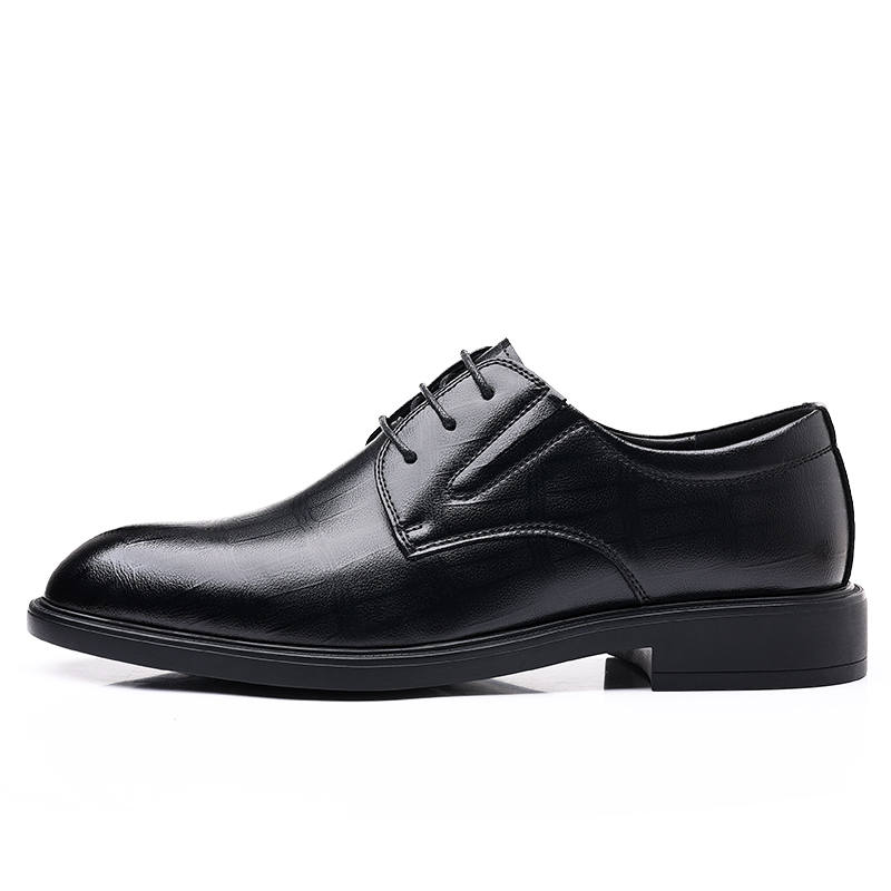 Shanpijiang Cow Split Leather Dress Shoes Men's Black