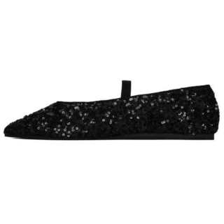 ARKET Polyester Flat Mary Jane Shoes Women's Black