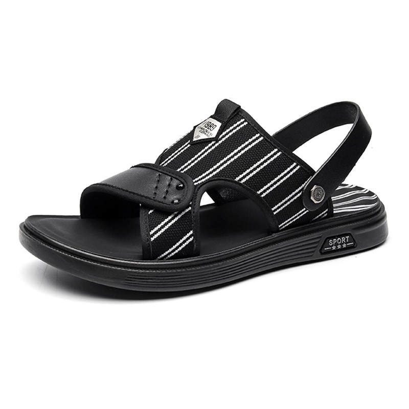 SENJIALUO Mesh Beach Sandals Men's Black