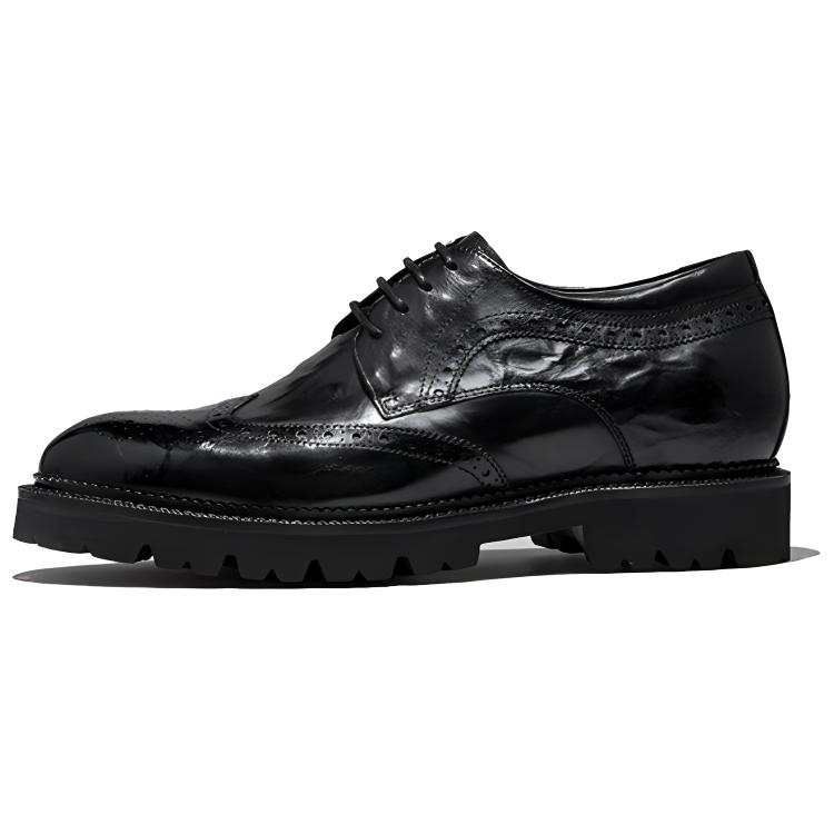 Satchi Cow Leather Dress Shoes Men's Black