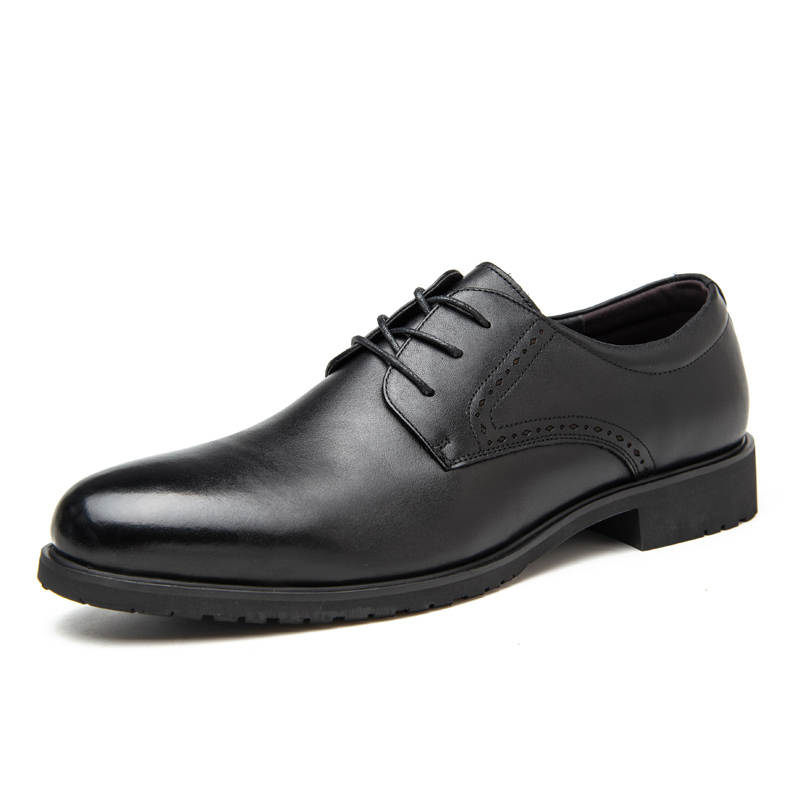 SHUPATE Cow Leather Dress Shoes Men's Black