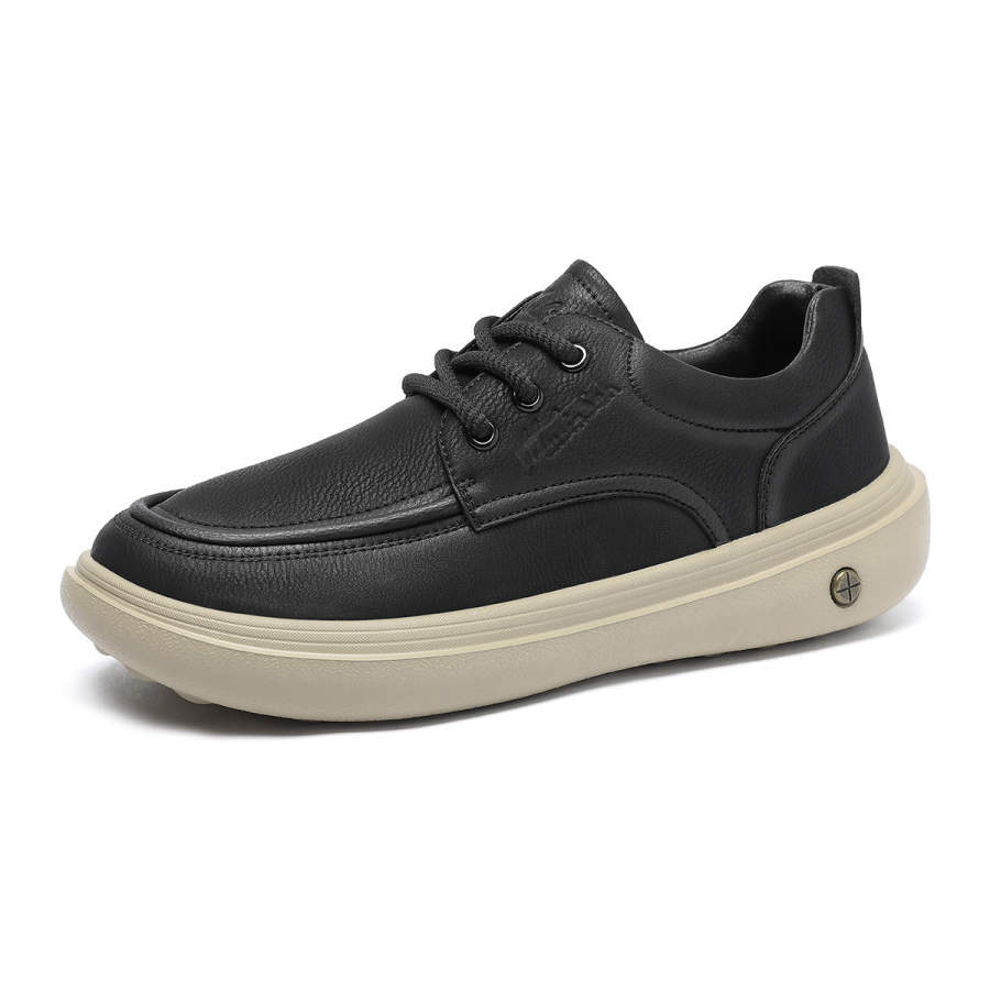 Mulinsen Synthetic Leather Abrasion Resistant Lightweight Height Increasing Low top Casual Shoes Men's