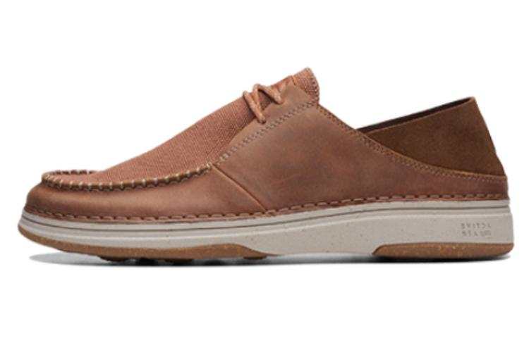 Clarks Cow Leather Casual Leather Shoes Men's Tan