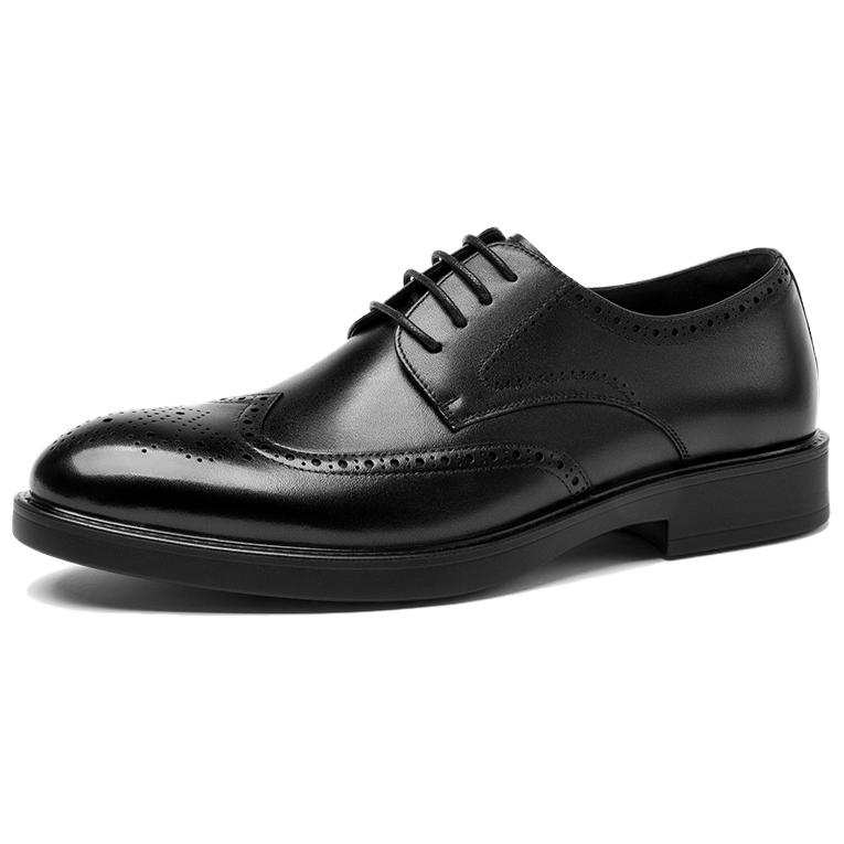 AOKANG Dress Shoes Men's Low Top Black/Brown